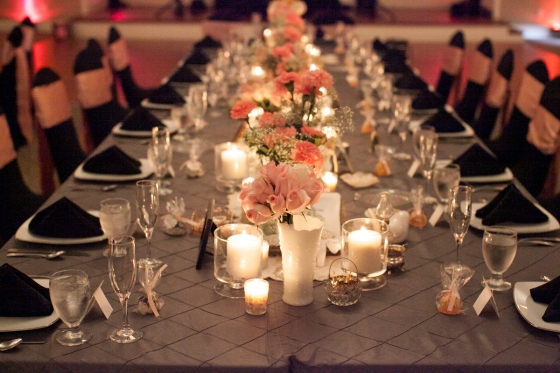 Wedding  reception table setting