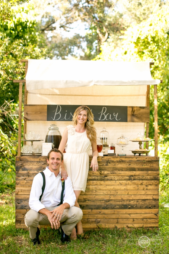 Bride and Groom biscuit bar Southern wedding