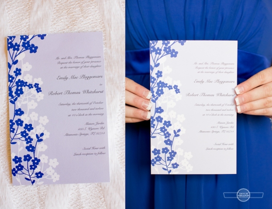 royal blue invitation