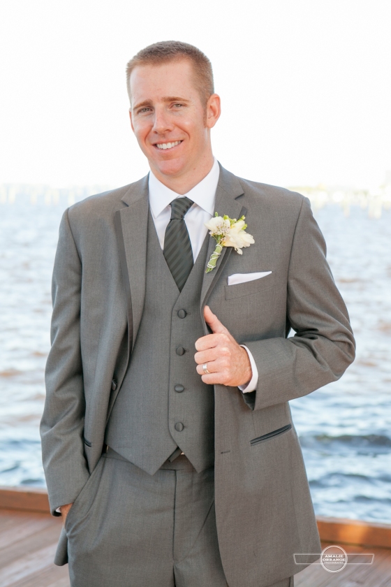 Florida beach wedding groom