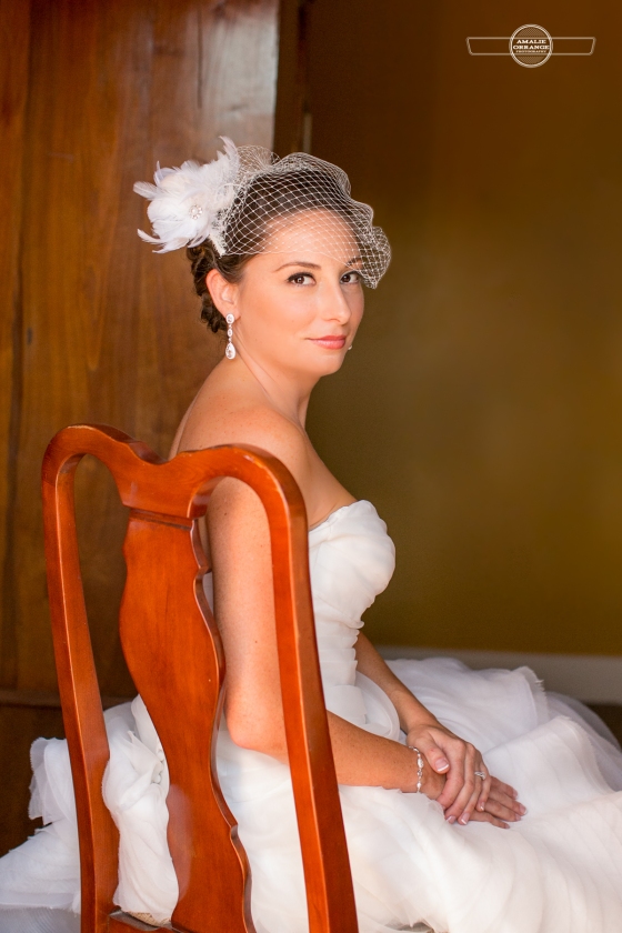 bride sitting in chair