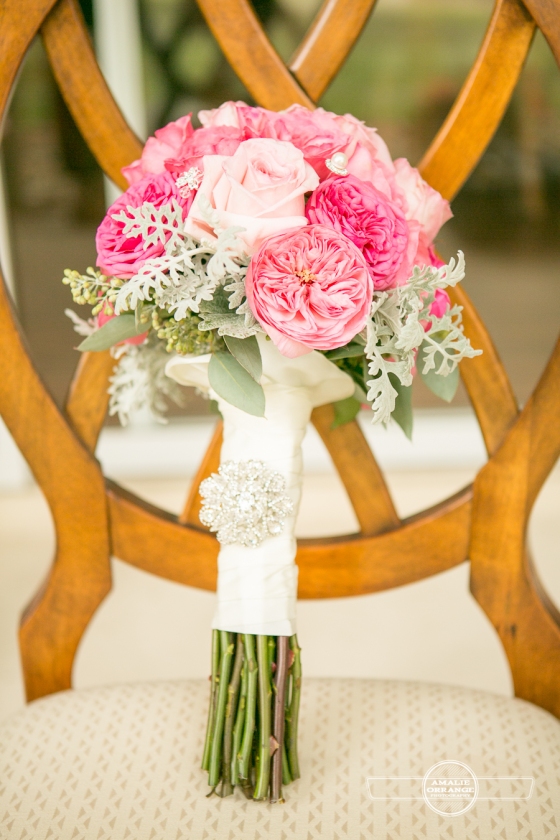 pink peony cabbage rose bouquet