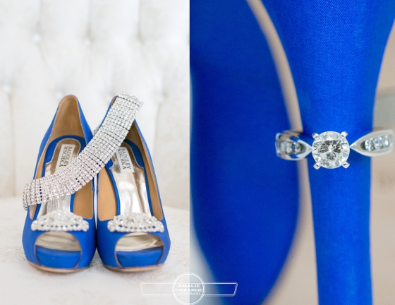 brides blue shoes