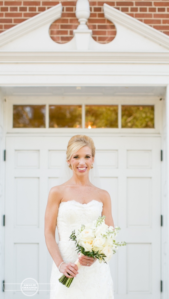 bride in front of doors