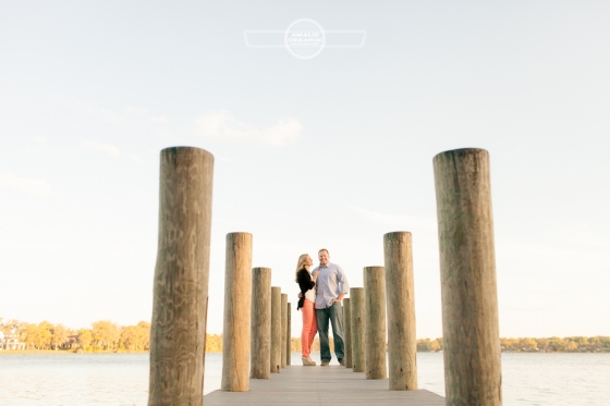 Engagement on a dock in Winter Park